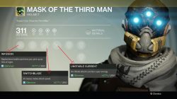 Destiny mask of the third man exotic helmet hunter stats