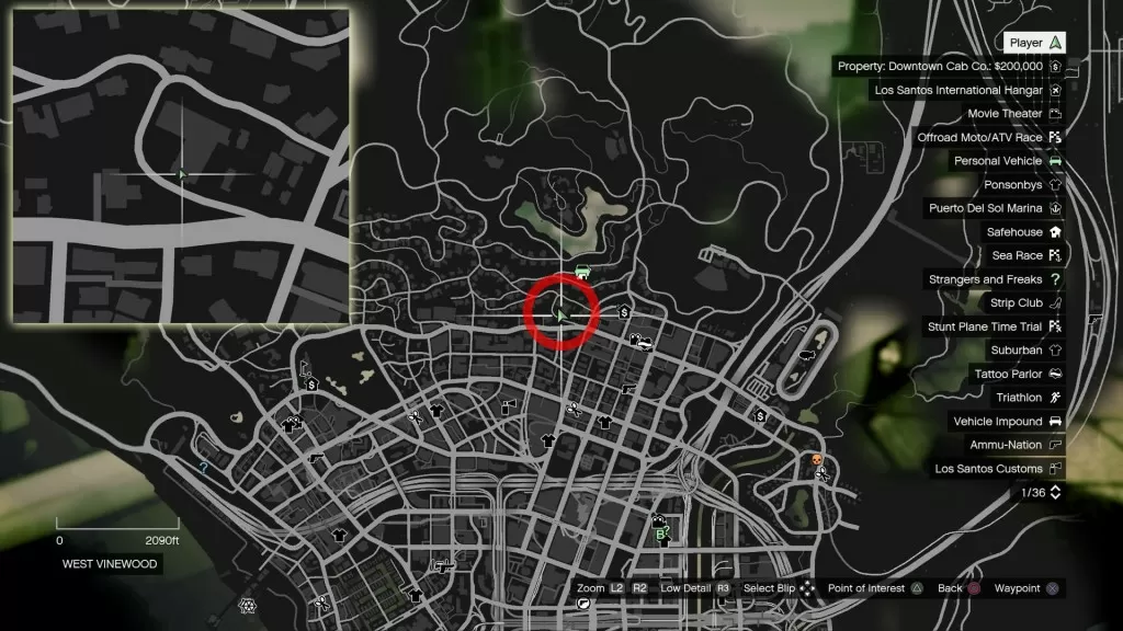 GTA 5 West Vinewood Peyote Plant Location