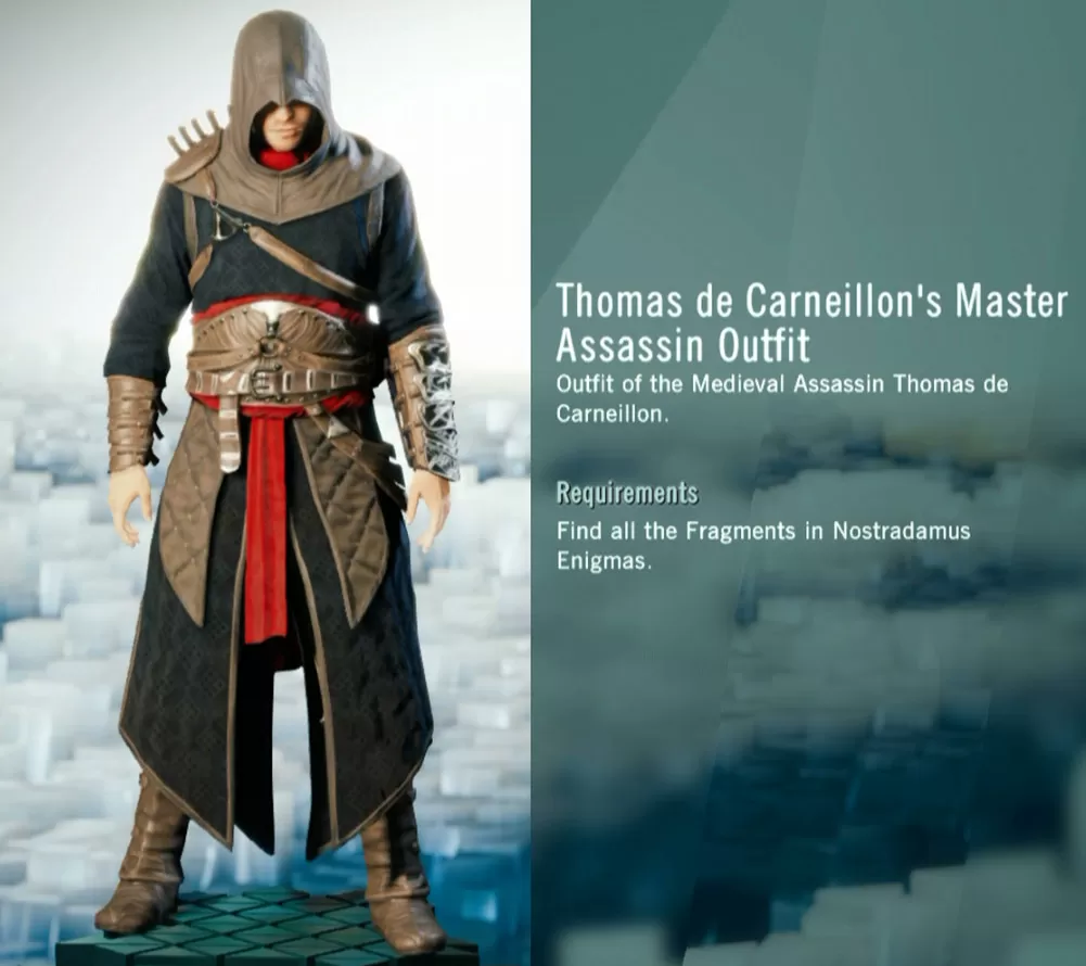 ac unity Thomas de Carneillon Master Assassin Outfit