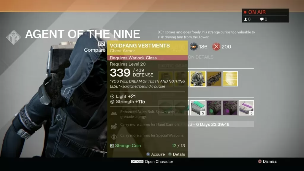 xur voidfang vestments november 14