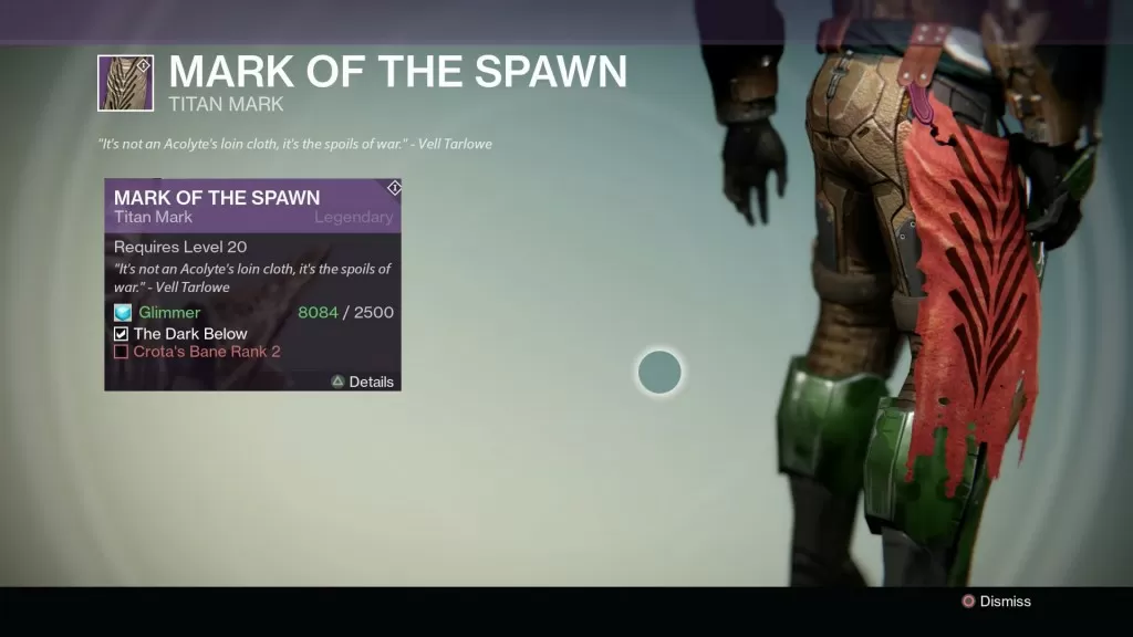 Destiny Mark of the Spawn