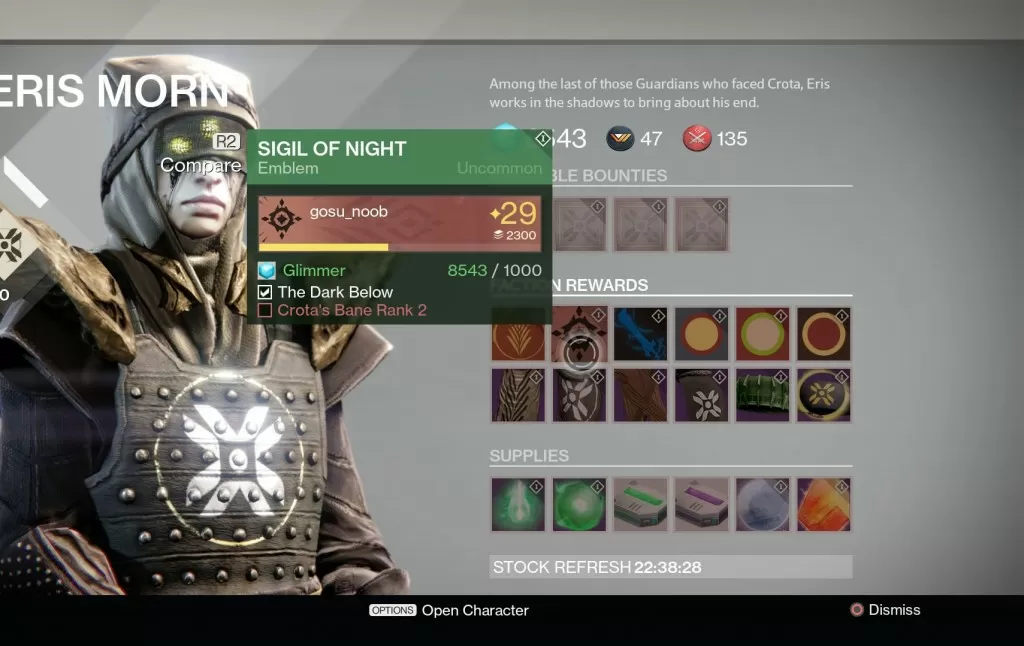 Destiny Sigil of Night