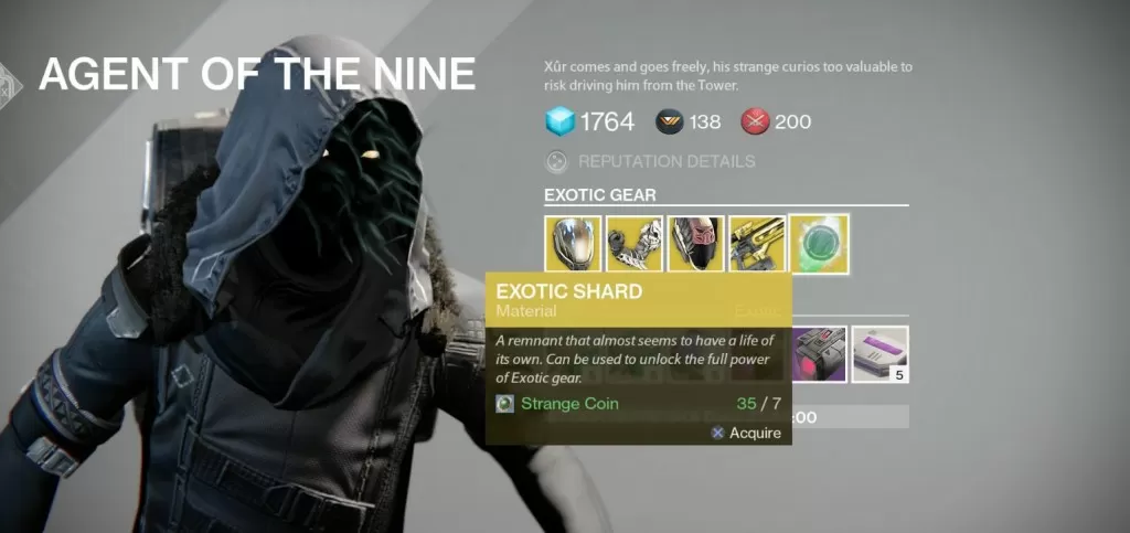 destiny exotic shard