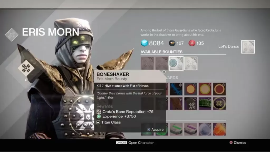 eris morn bounties