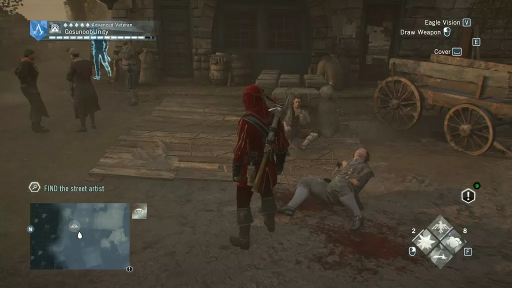 AC Unity Dead Kings Blind Justice Murder Mystery Find the Street Artist