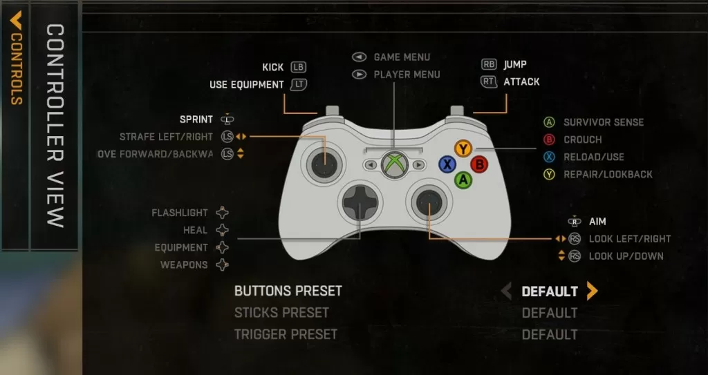 Dying Light Controls on Xbox One