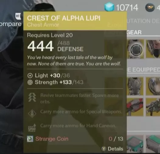 Crest of Alpha Lupi