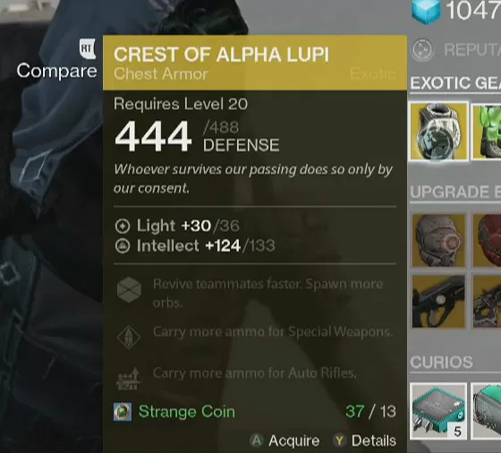 crest of alpha lupi