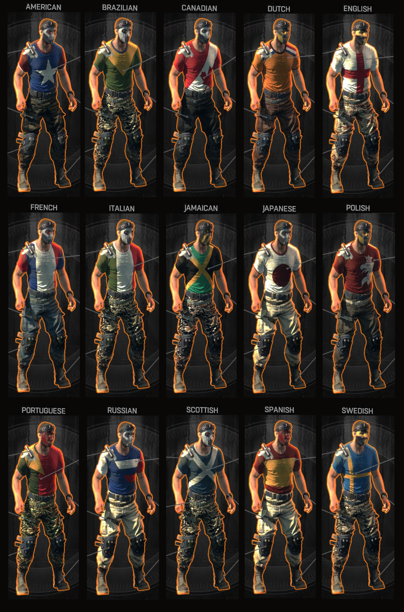 Dying Light National Outfits