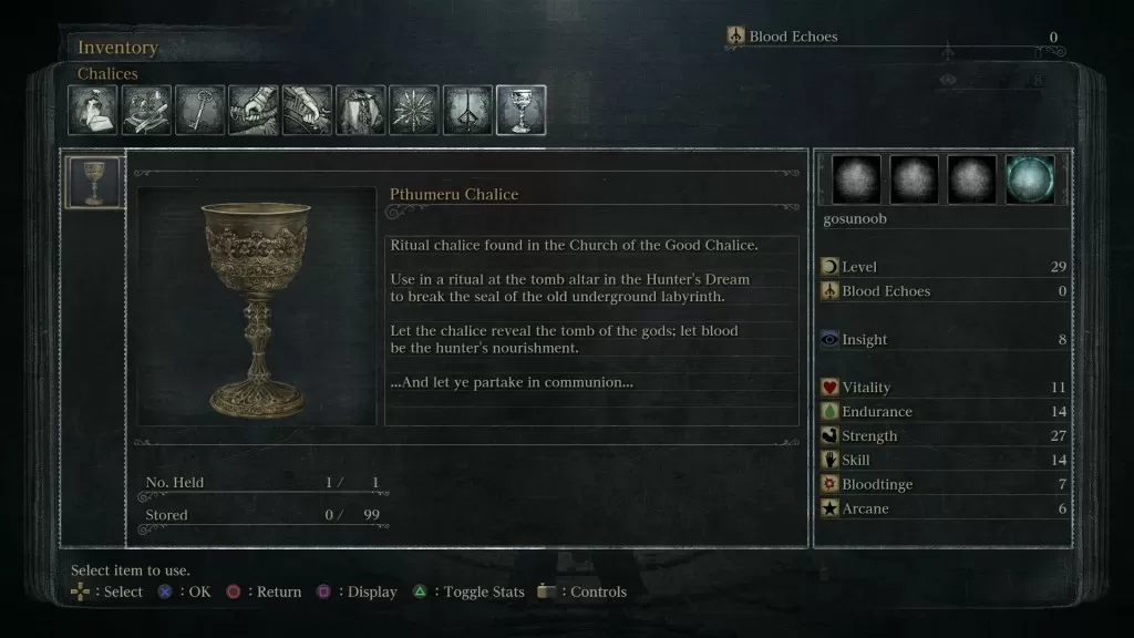 bloodborne Pthumeru chalice