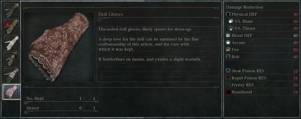 doll gloves