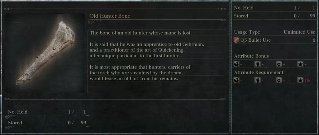 hunter old bone description