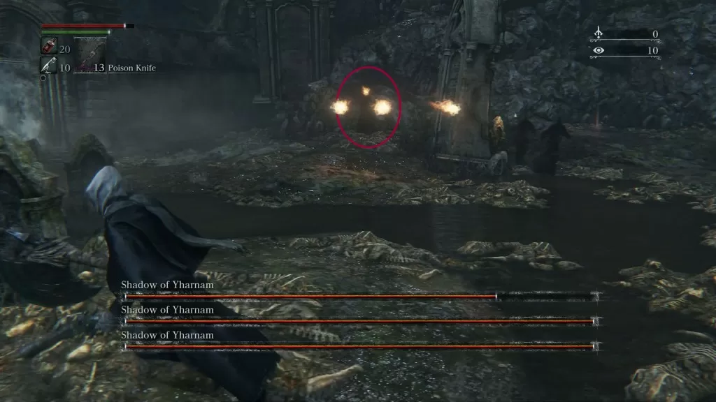 shadows of yharnam kill fire mage bloodborne boss