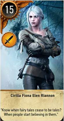 Cirilla Fiona Elen Riannon card