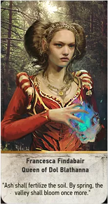 Francesca Findabair Queen of Dol Blathanna card