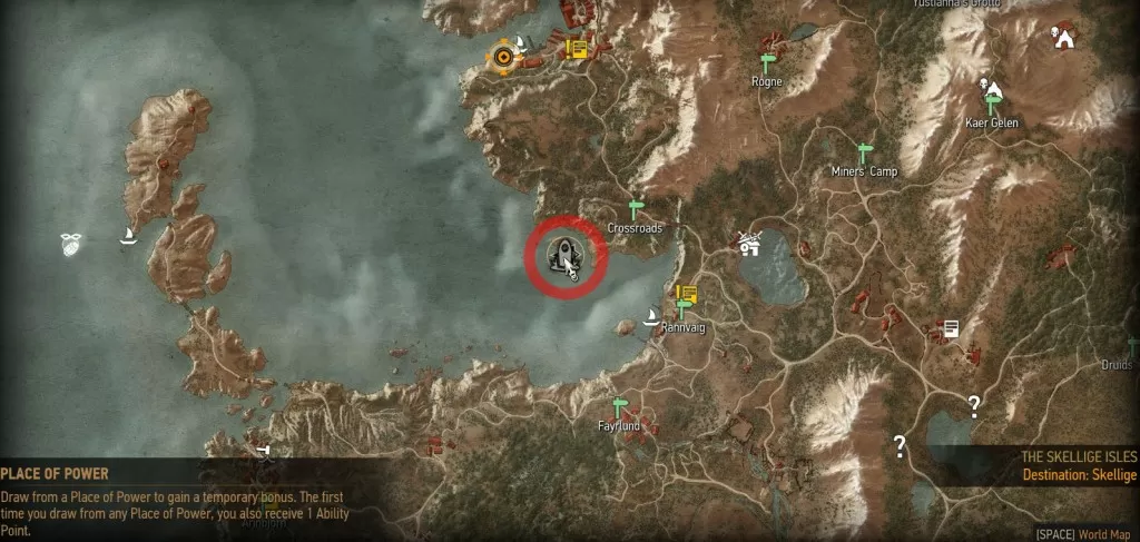 Witcher 3 Crossroads Skellige Place of Power