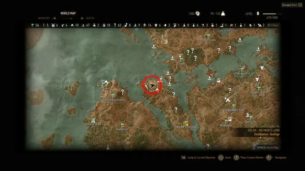 Witcher 3 Enhanced Griffin Boots Location