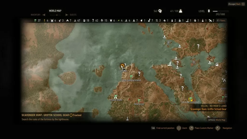 Witcher 3 Griffin School Gear Silver Sword Location