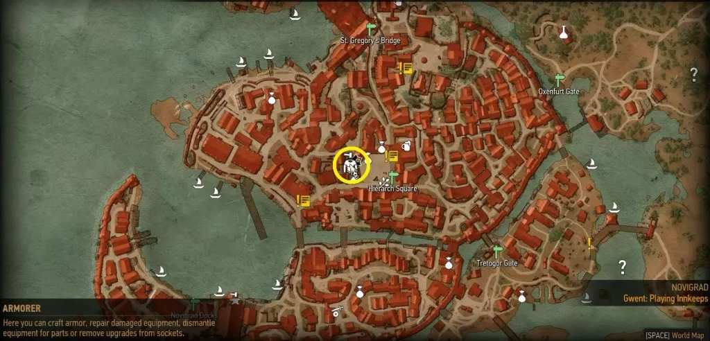 Witcher 3 Hierarch Square Armorer Location