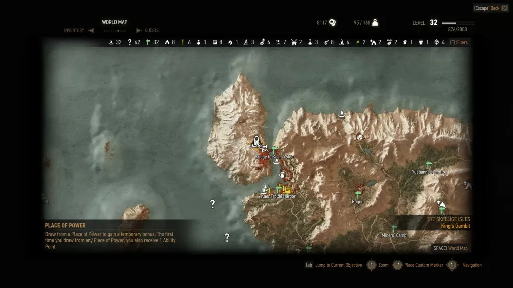 Witcher 3 Kaer Trolde Place of Power Location