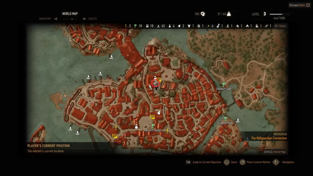 witcher 3 barber novigrad gildorf map