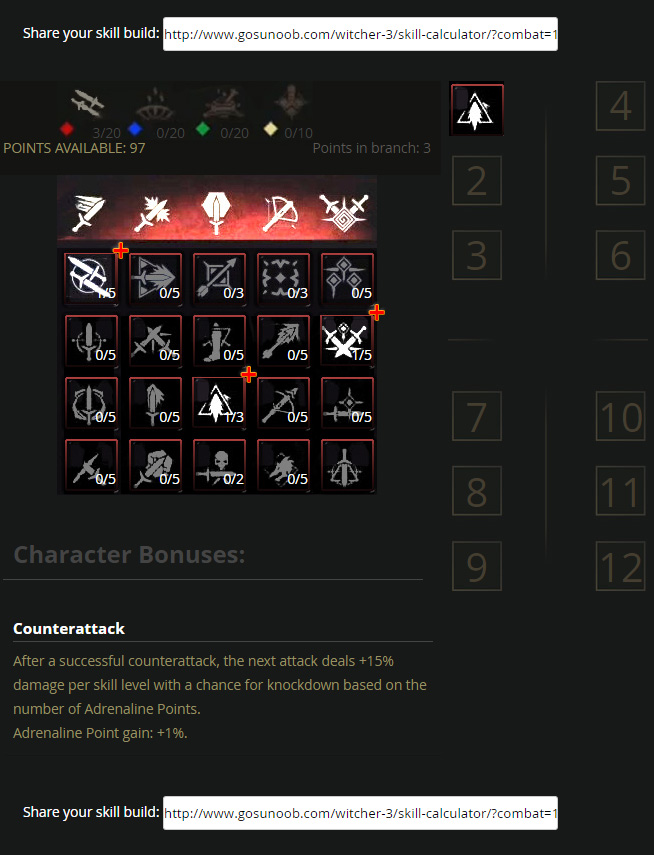 Skill Calculator The Witcher 3   Witcher3 Skill Calculator 