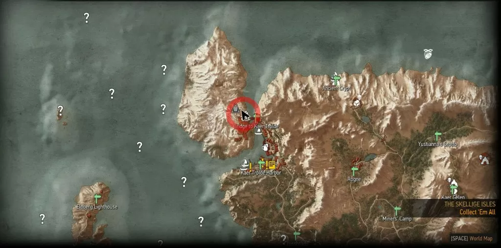 Witcher 3 Location of Skellige Crossbow Vendor