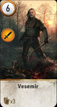 Witcher 3 Vesemir Ballad Heroes Gwent Card