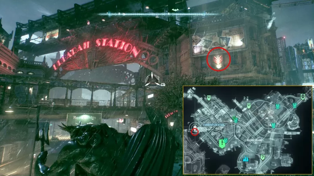 arkham knight militia emblem map location