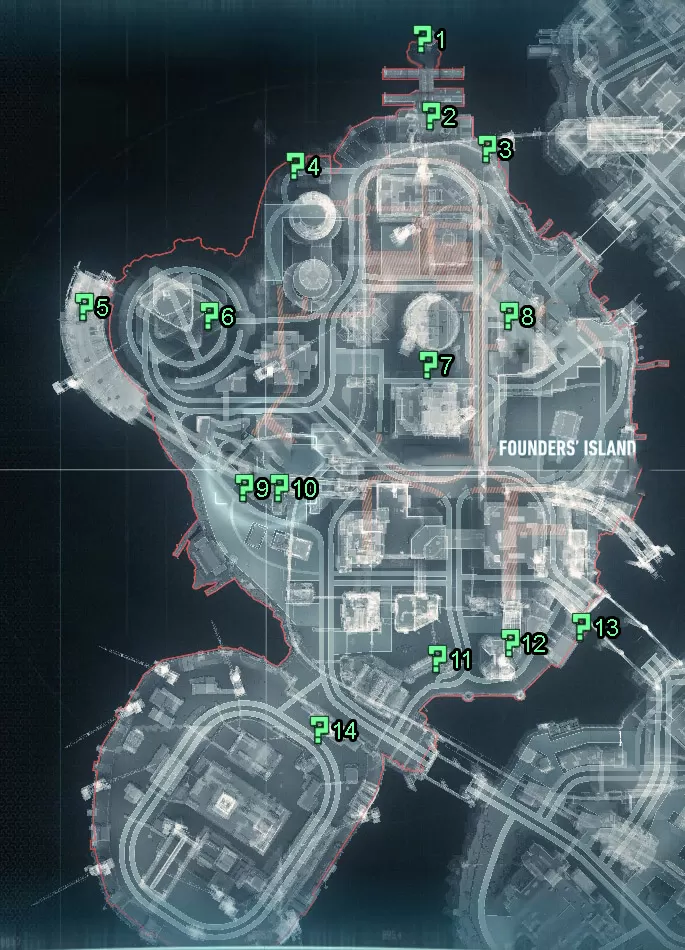 Founders' Island Riddler Trophies Locations