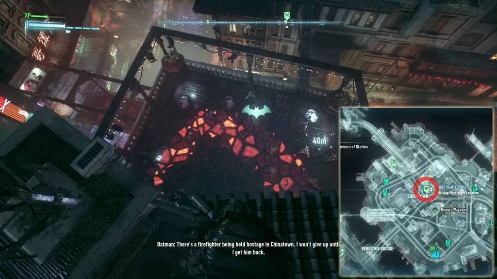 Batman Arkham Knight Firefighter Location in Chinatown