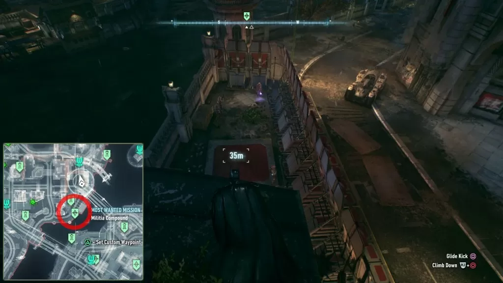 Final Militia Checkpoint in Founders' Island Batman Arkham Knight