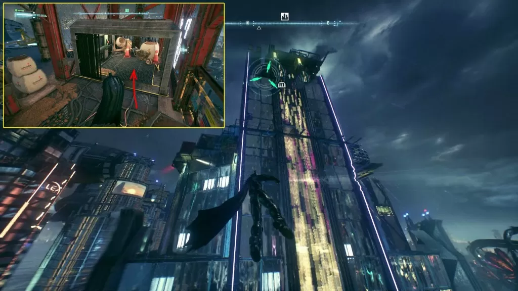 arkham knight hq entrance building