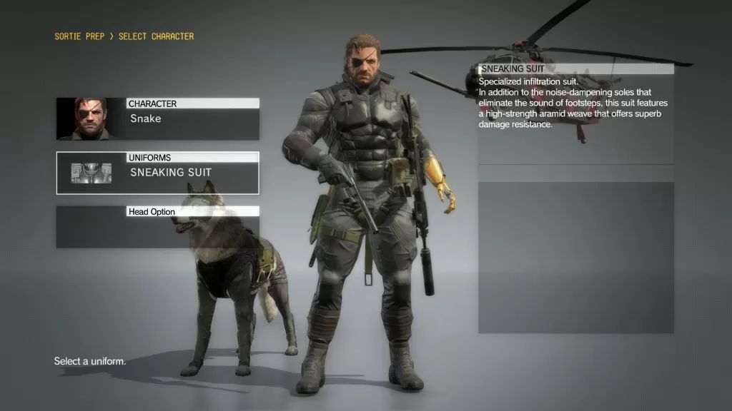 mgs5 snake uniform sneaking suit