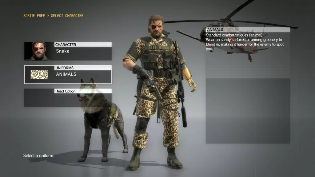 mgs5 uniform animals