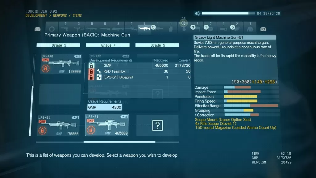 mgs5 weapons lpg 61