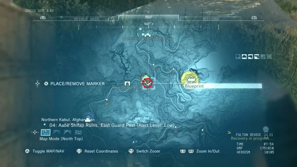 mgsv pb shield blueprint location