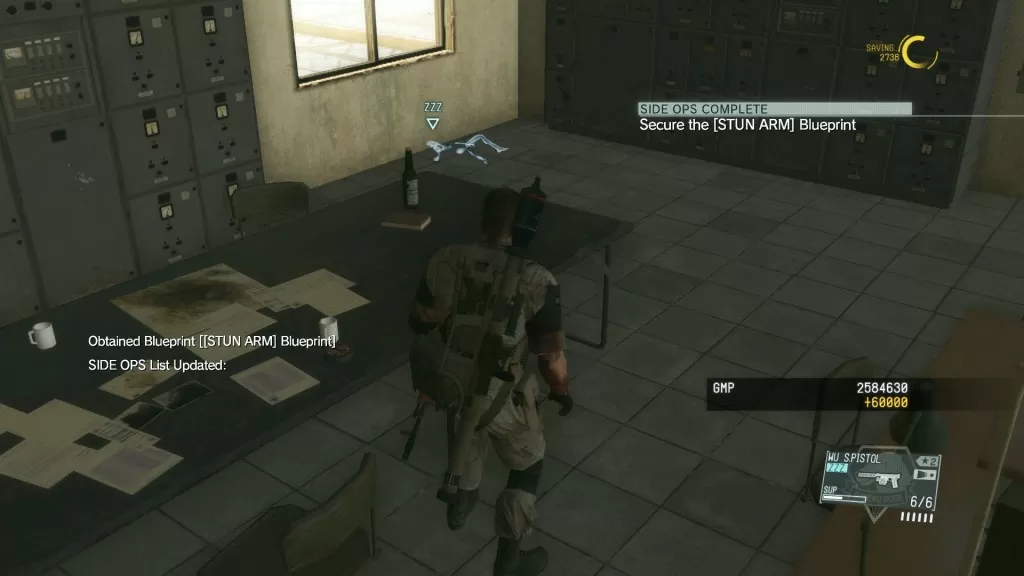 mgsv phantom pain stun arm research blueprint