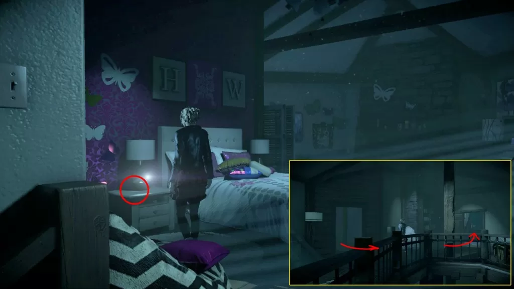 until dawn clue mystery man 8 postcard bedroom