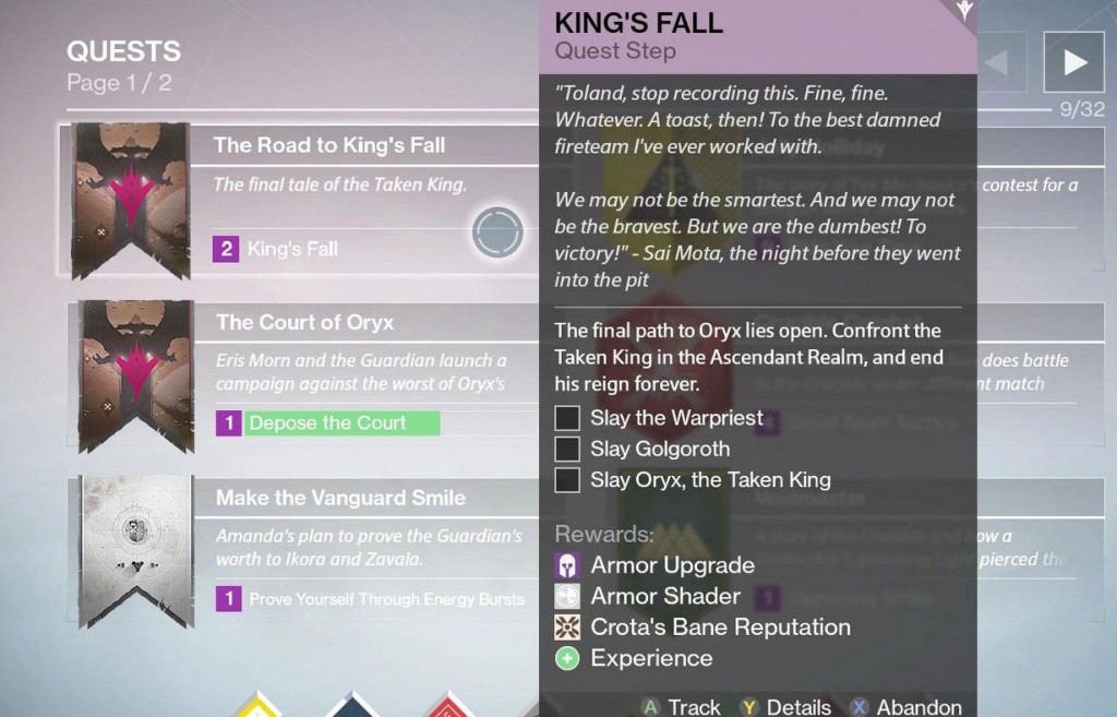 Destiny King's Fall
