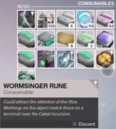 destiny wormsinger rune