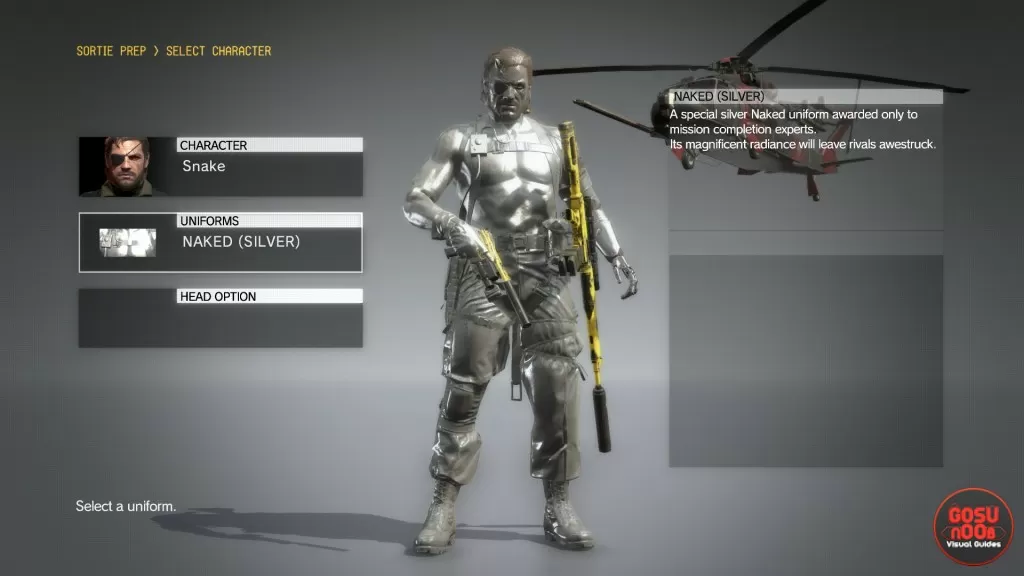 mgs5 naked silver uniform snake