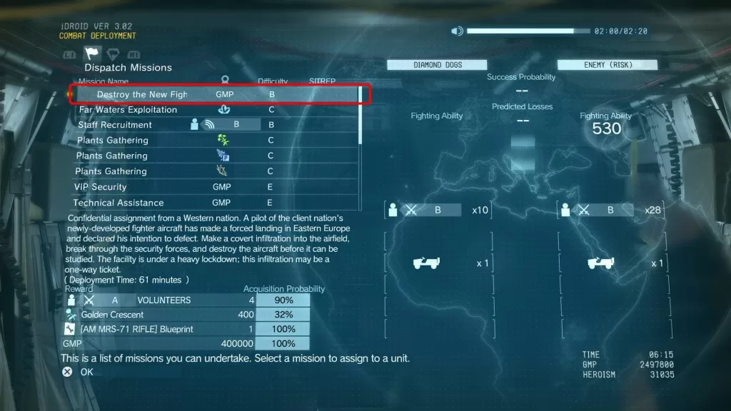 mgsv am mrs-71 rifle blueprint location