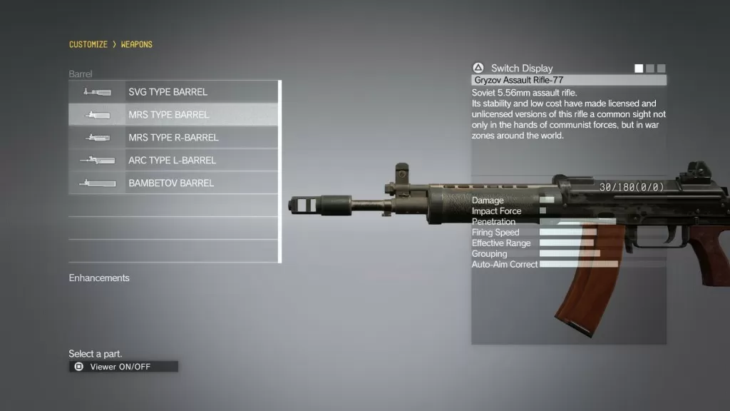 mgsv phantom pain weapon color change