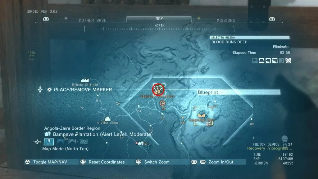 mgsv uragan-5 blueprint location