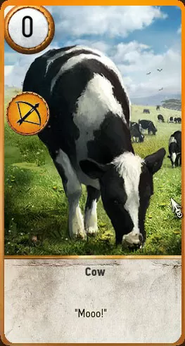 witcher 3 hearts of stone cow gwent card