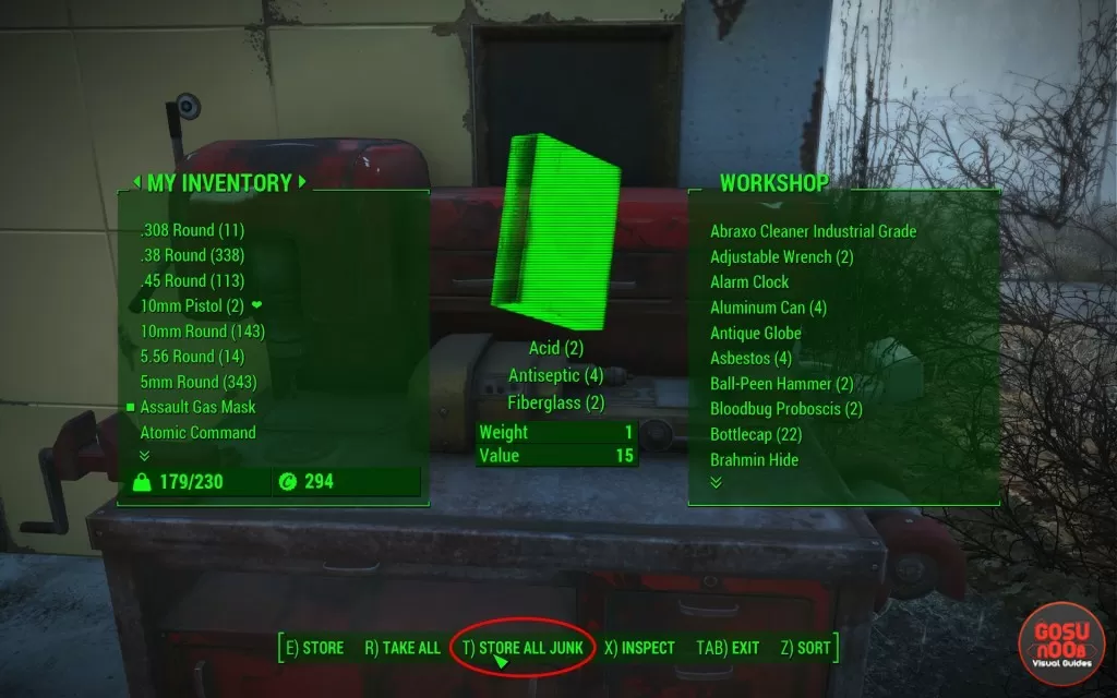 Fallout4 store all junk