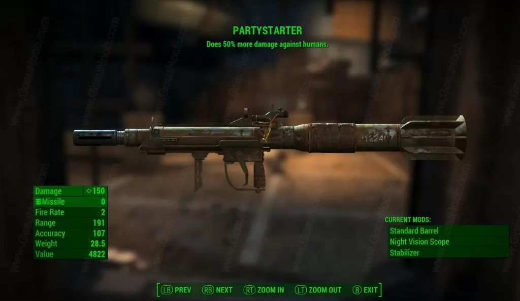 Partystarter unique weapon-fallout-4