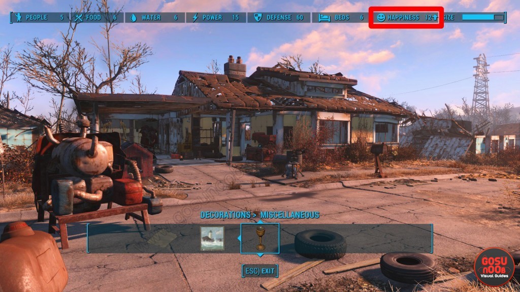 fallout 4 how to raise happiness in settlements