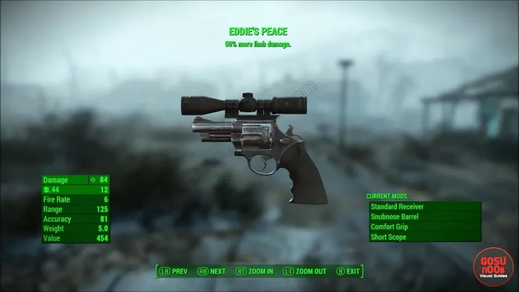 fo4 unique revolver eddie's peace